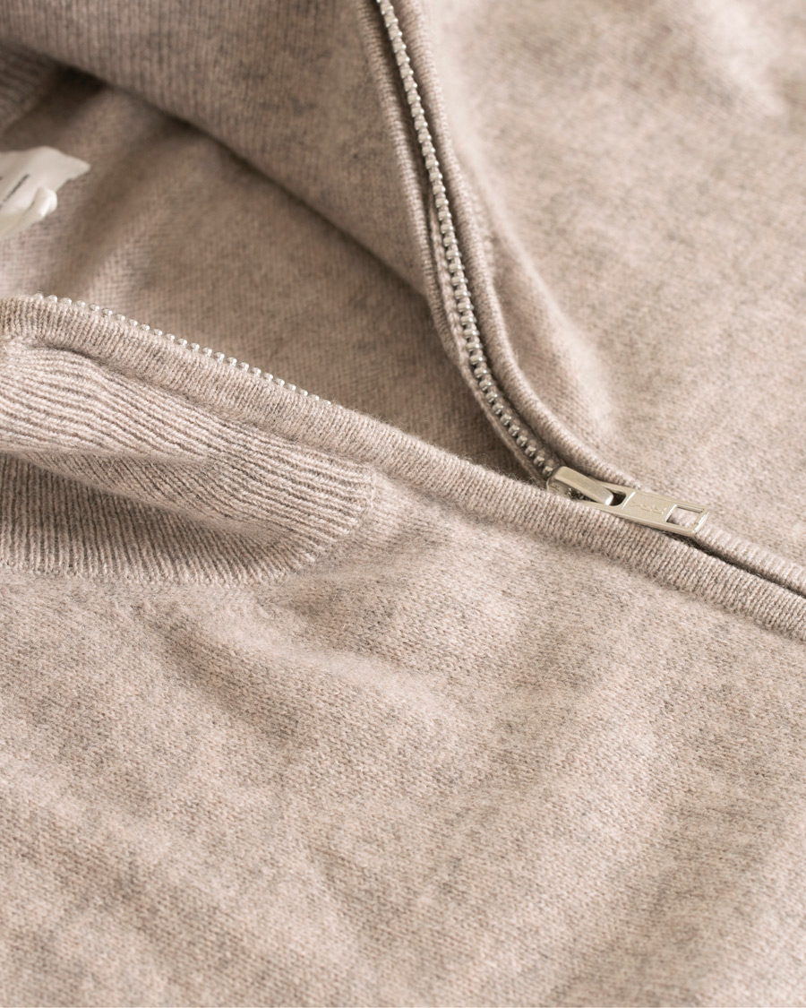 Hombres | Jerséis y prendas de punto | Soft Goat | Cashmere Full-zip Light Taupe