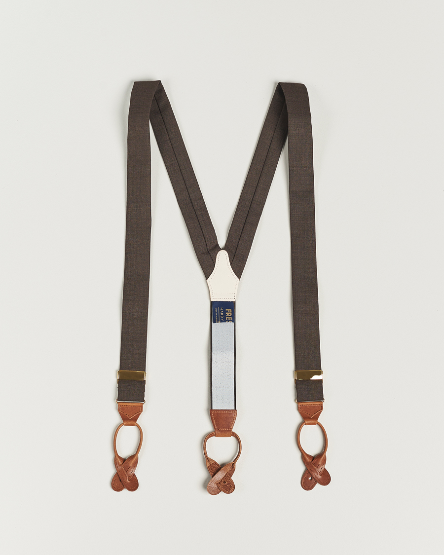 Hombres | Albert Thurston Fresco Braces 38mm Brown | Albert Thurston | Fresco Braces 38mm Brown