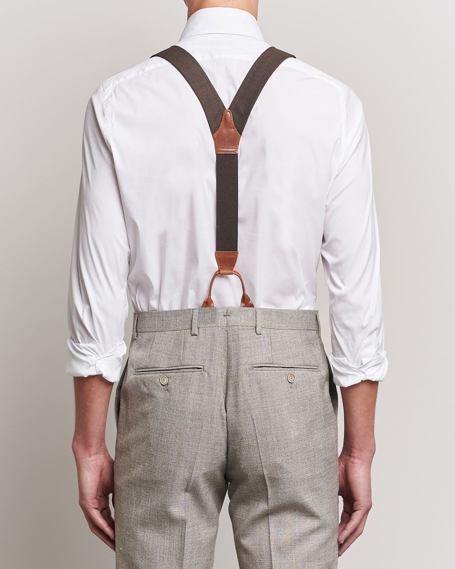 Hombres | Albert Thurston Fresco Braces 38mm Brown | Albert Thurston | Fresco Braces 38mm Brown