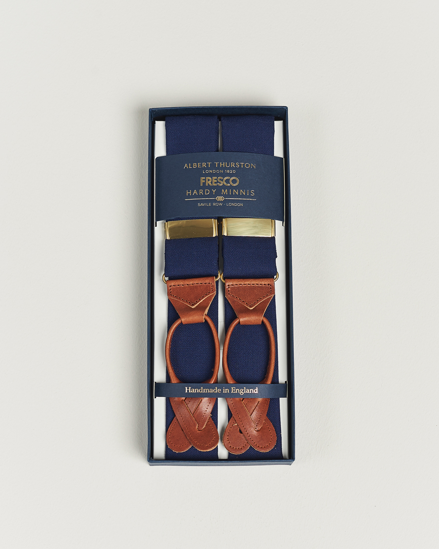 Hombres | Albert Thurston Fresco Braces 38mm Royal Blue | Albert Thurston | Fresco Braces 38mm Royal Blue