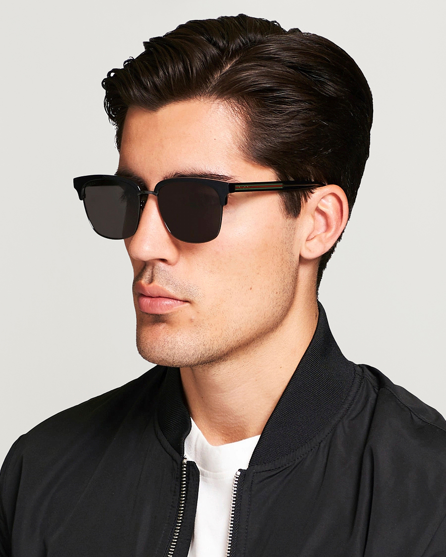 Hombres | Eyewear | Gucci | GG0382S Sunglasses Black/Grey
