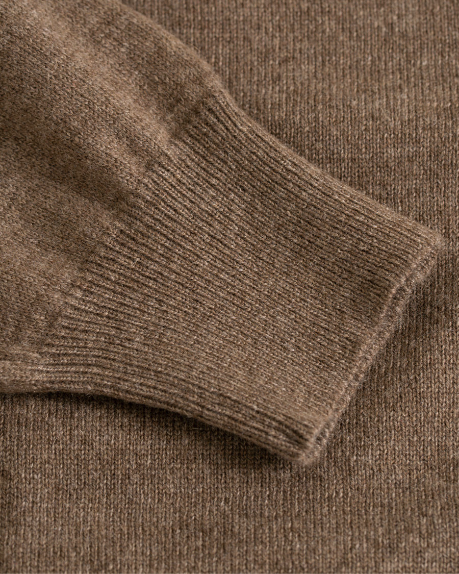 Hombres | Jerséis y prendas de punto | Piacenza Cashmere | Cashmere Crew Neck Sweater Brown