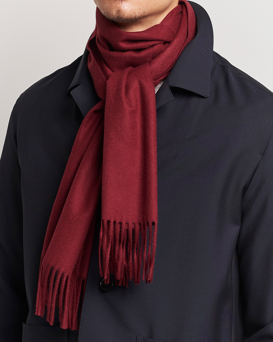 Hombres | Italian Department | Piacenza Cashmere | Cashmere Scarf Burgundy