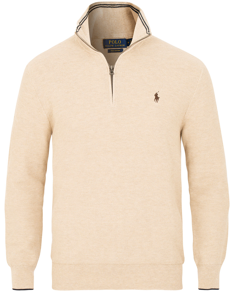 Hombres | Jerséis y prendas de punto | Polo Ralph Lauren | Texture Half Zip Oatmeal Heather