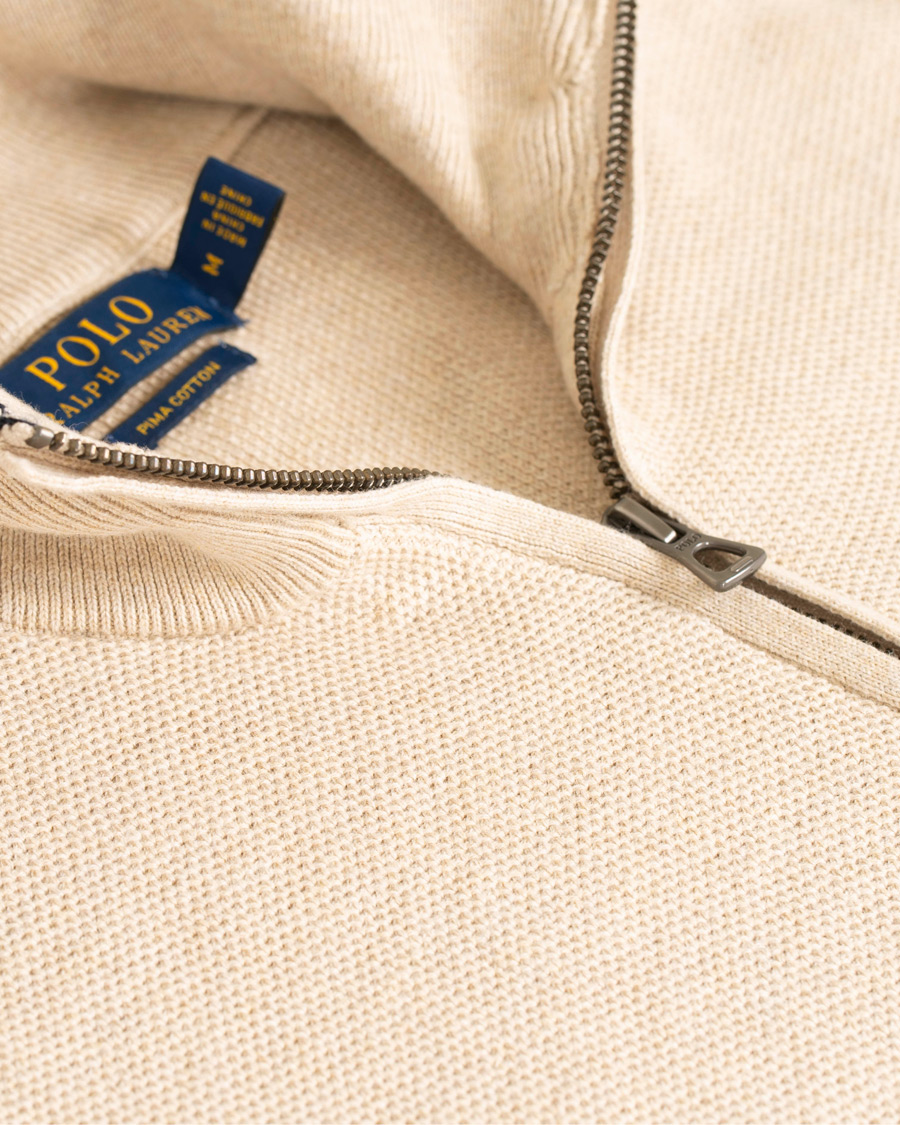 Hombres | Jerséis y prendas de punto | Polo Ralph Lauren | Texture Half Zip Oatmeal Heather