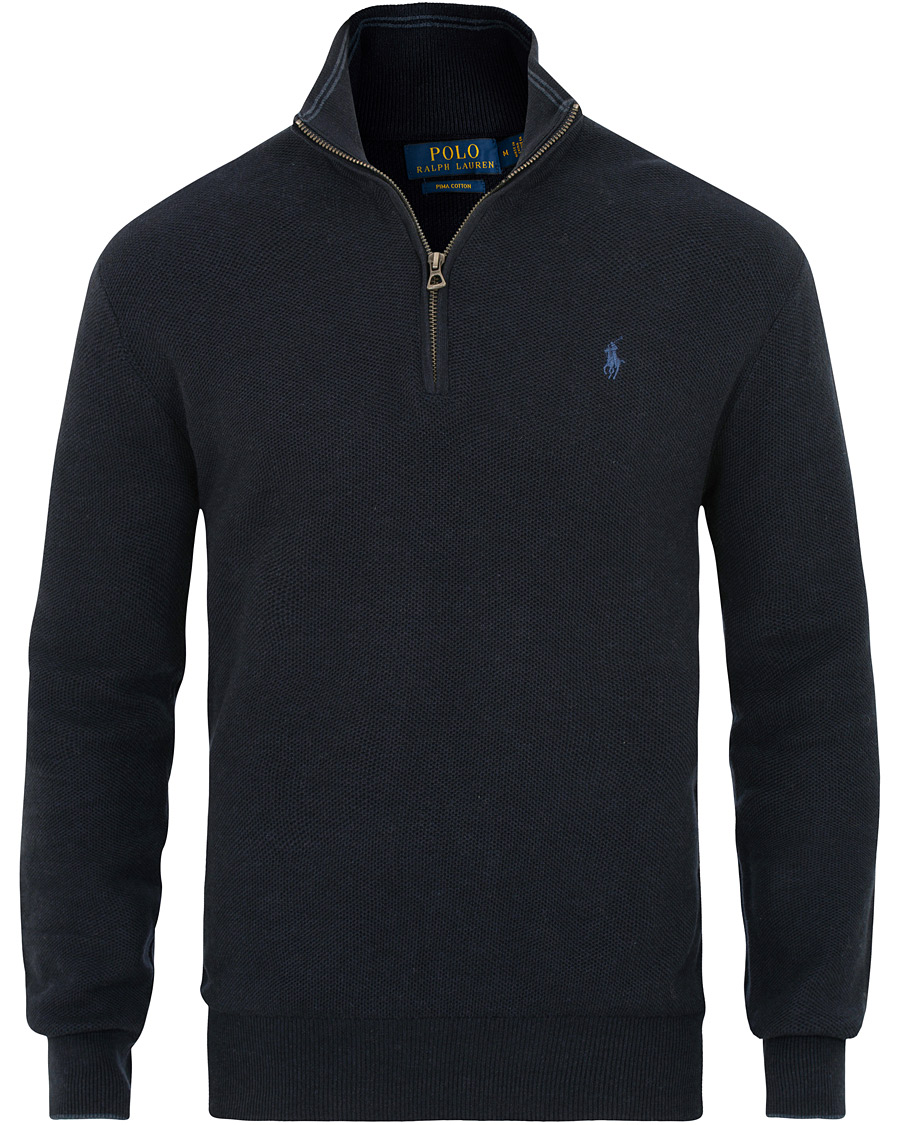 Hombres | Jerséis y prendas de punto | Polo Ralph Lauren | Texture  Half Zip Navy Heather