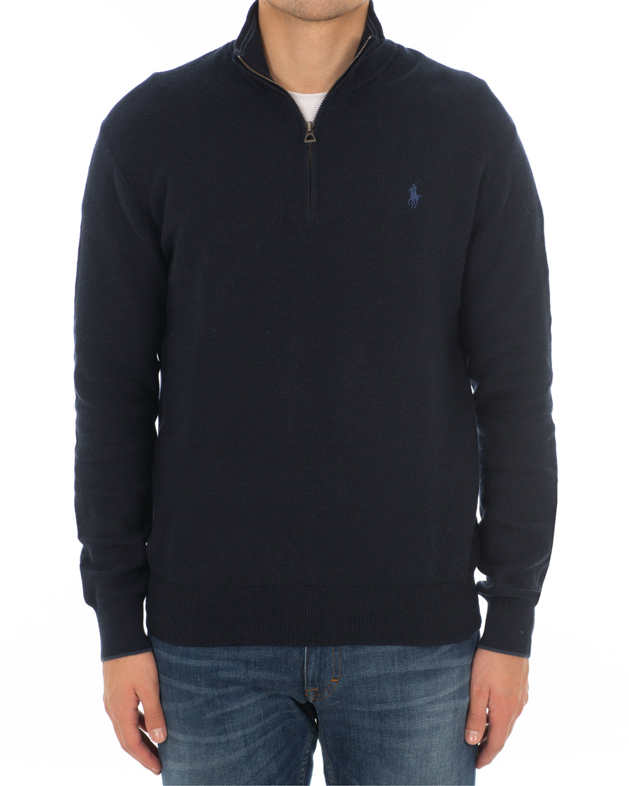 Hombres | Jerséis y prendas de punto | Polo Ralph Lauren | Texture  Half Zip Navy Heather