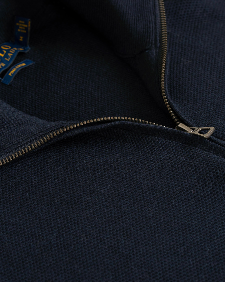 Hombres | Jerséis y prendas de punto | Polo Ralph Lauren | Texture  Half Zip Navy Heather