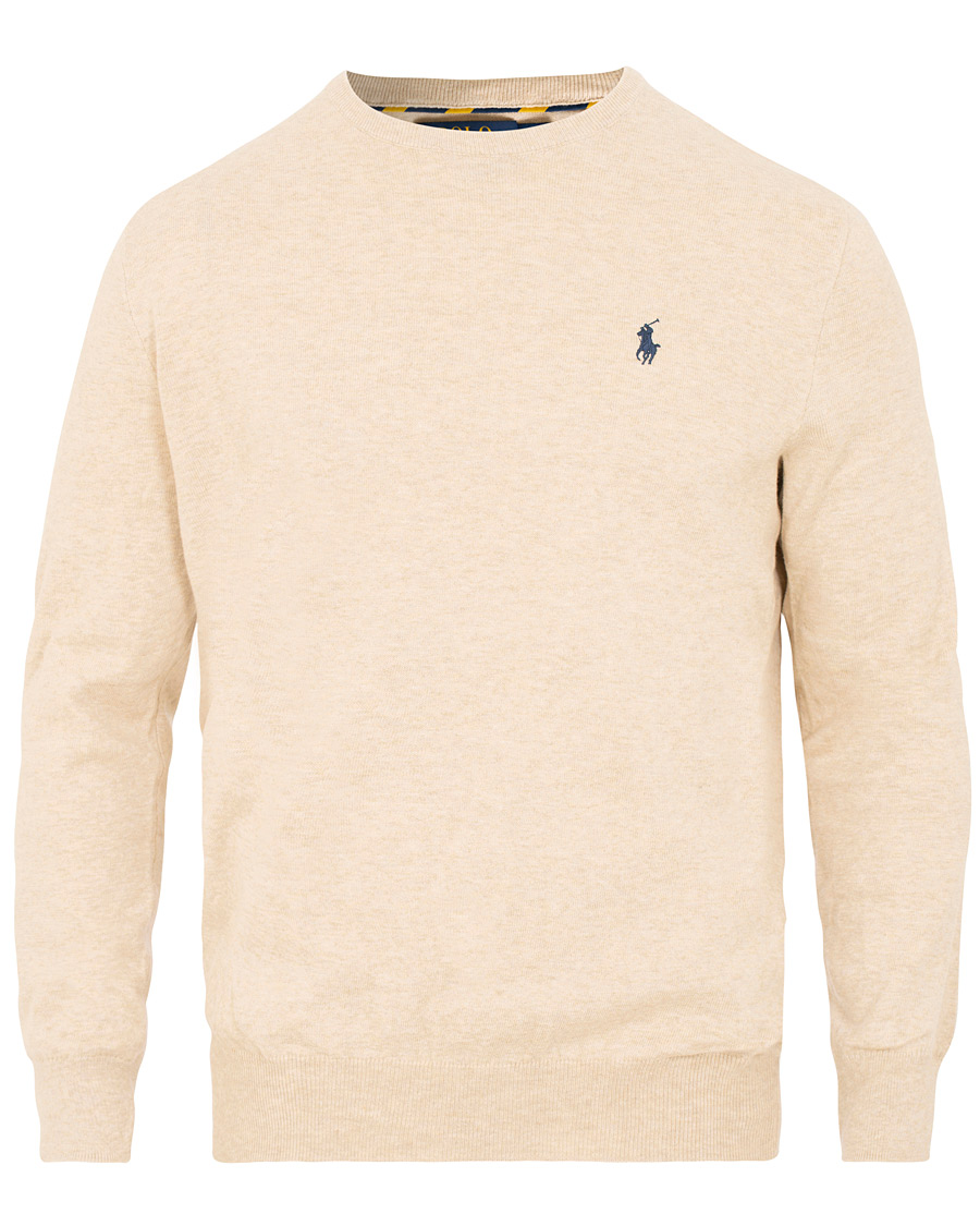 Hombres | Jerséis y prendas de punto | Polo Ralph Lauren | Pima Cotton Crew Neck Pullover Sand Heather