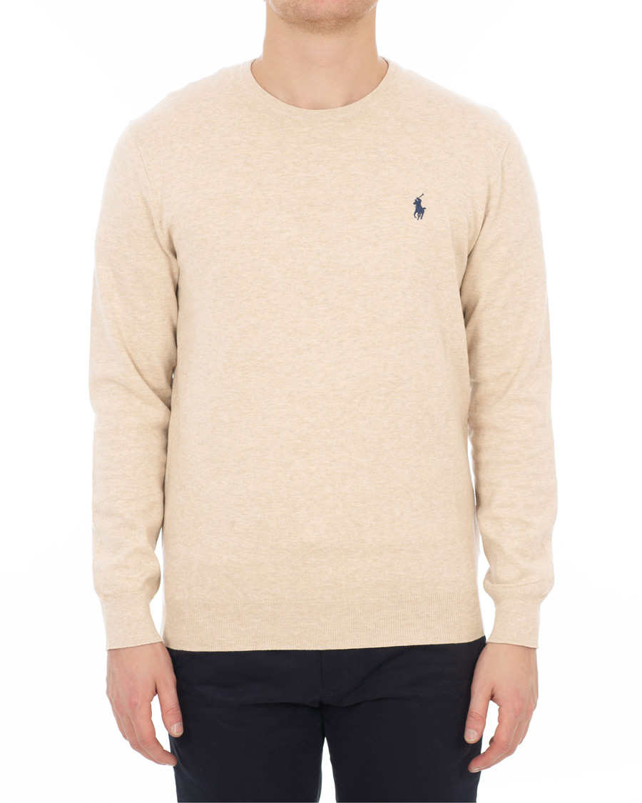 Hombres | Jerséis y prendas de punto | Polo Ralph Lauren | Pima Cotton Crew Neck Pullover Sand Heather