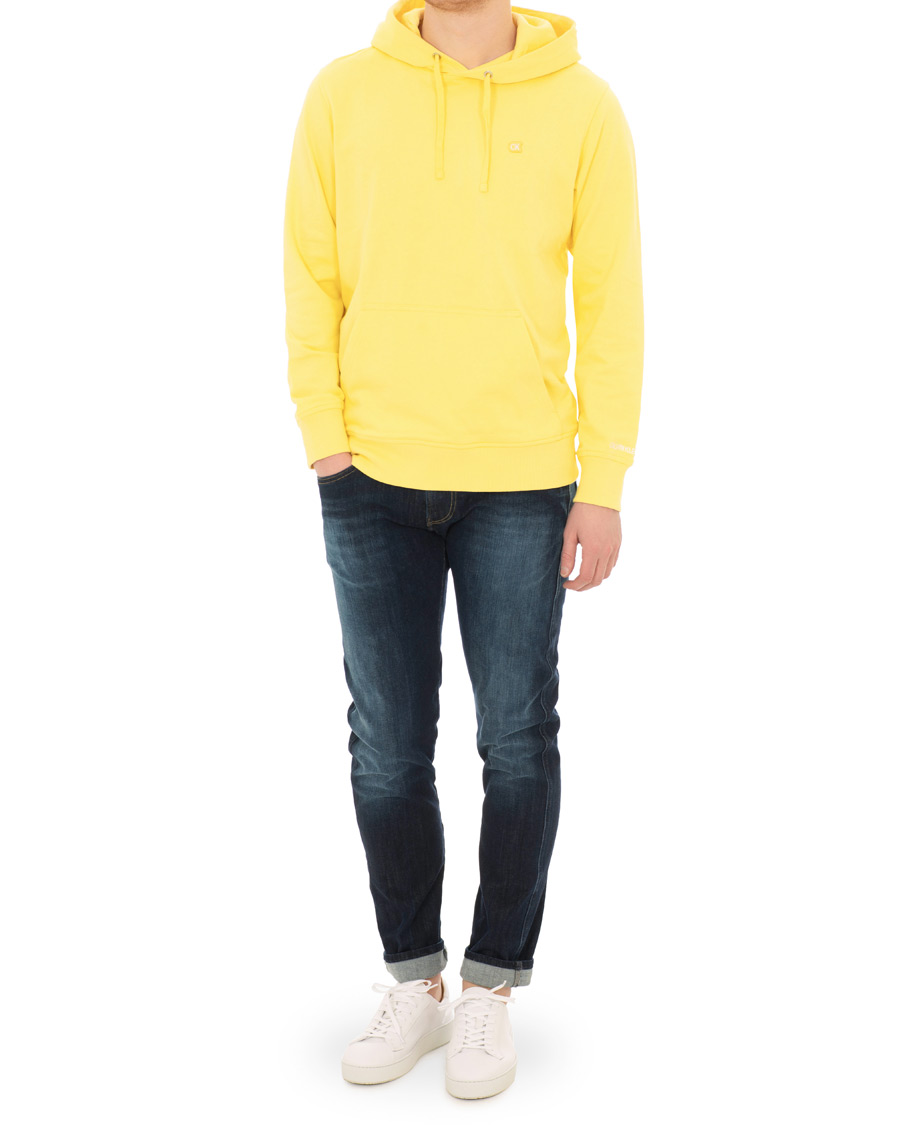 Hombres | Jerséis y prendas de punto | Calvin Klein Jeans | Chest Embroidery Hoodie Yellow Cream