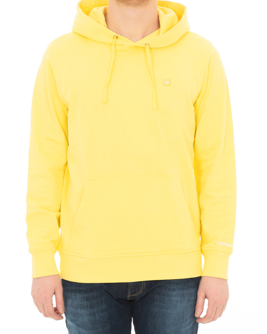 Hombres | Jerséis y prendas de punto | Calvin Klein Jeans | Chest Embroidery Hoodie Yellow Cream