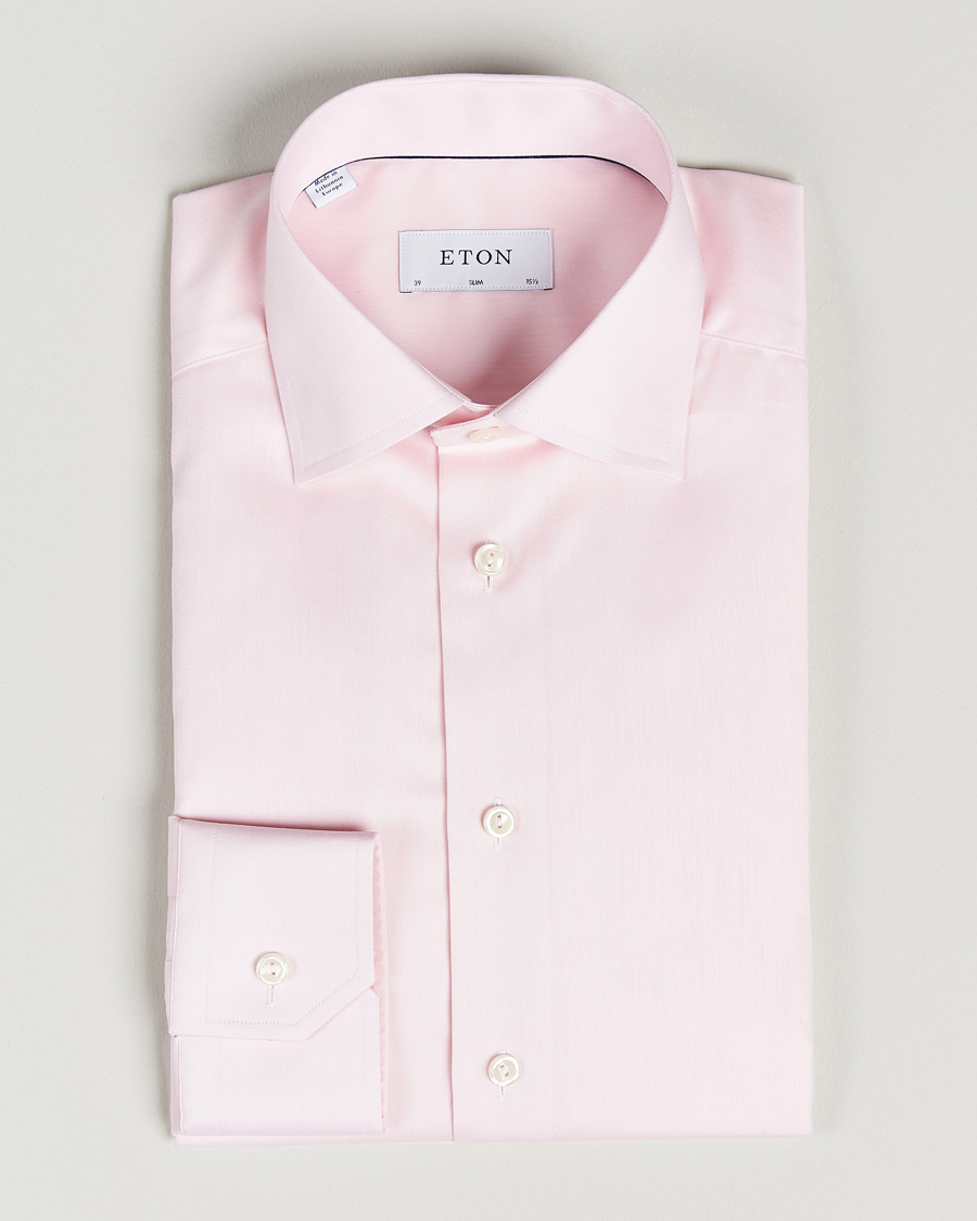 Hombres | Camisas | Eton | Slim Fit Signature Twill Shirt Pink