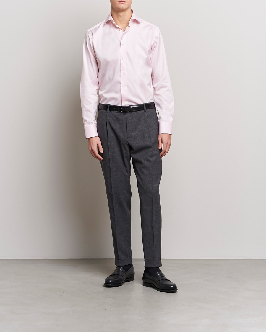 Hombres | Camisas de vestir | Eton | Slim Fit Signature Twill Shirt Pink