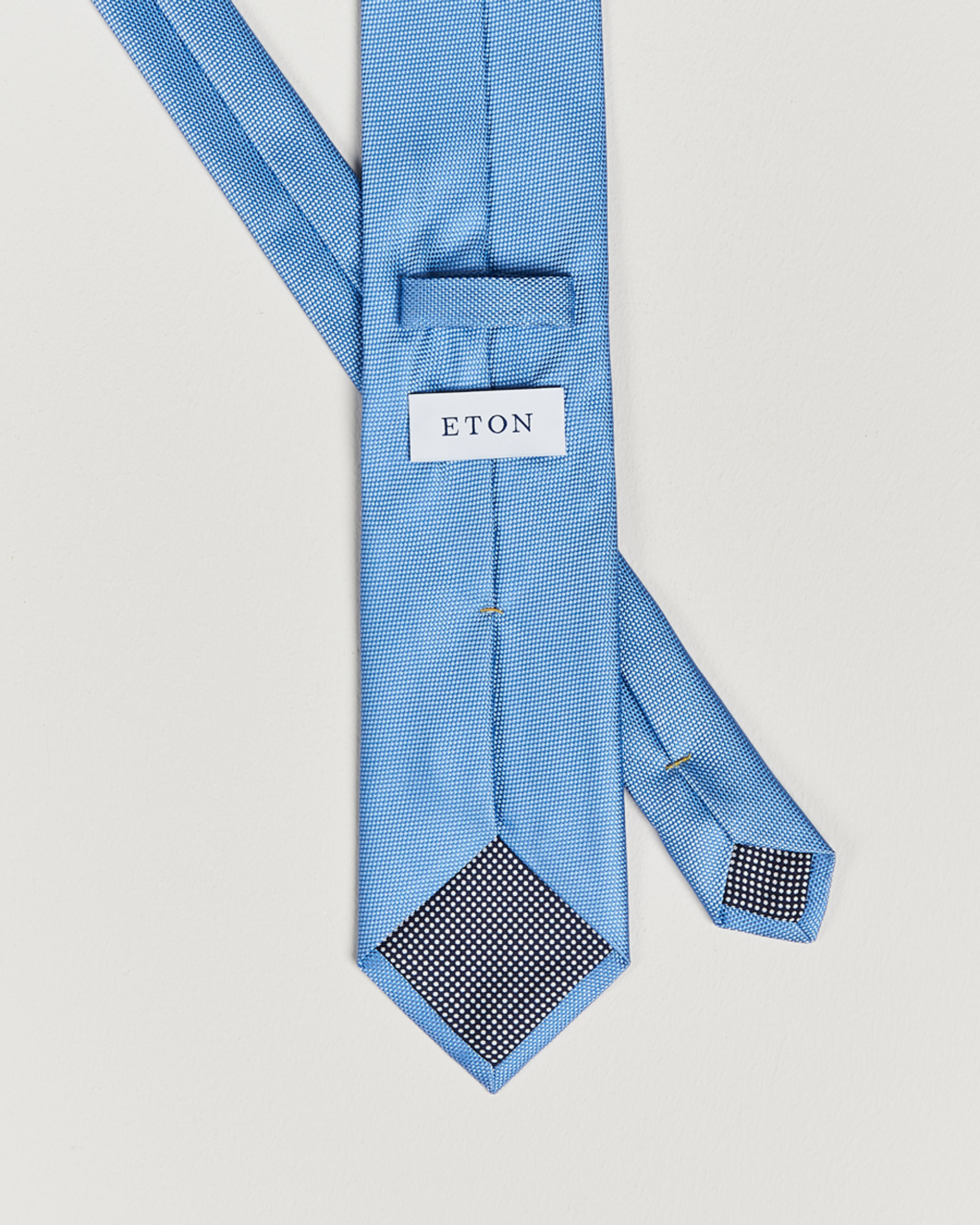 Hombres | Corbatas | Eton | Silk Basket Weave Tie Light Blue