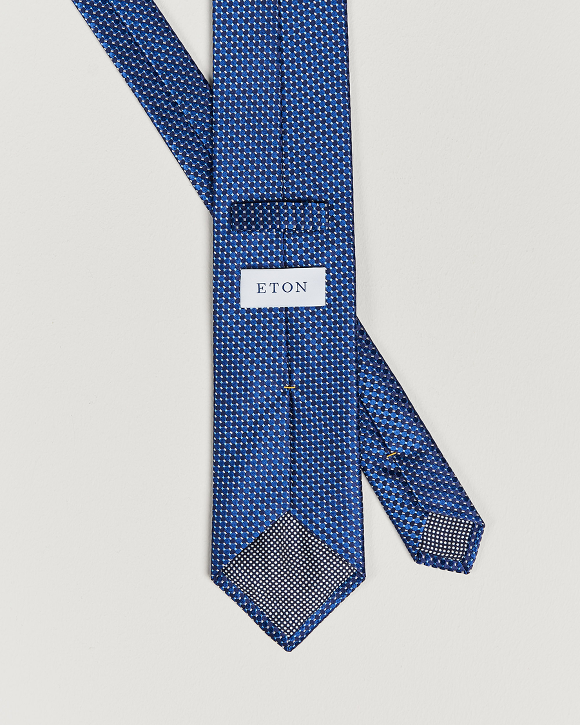 Hombres | Corbatas | Eton | Silk Geometric Weave Tie Navy