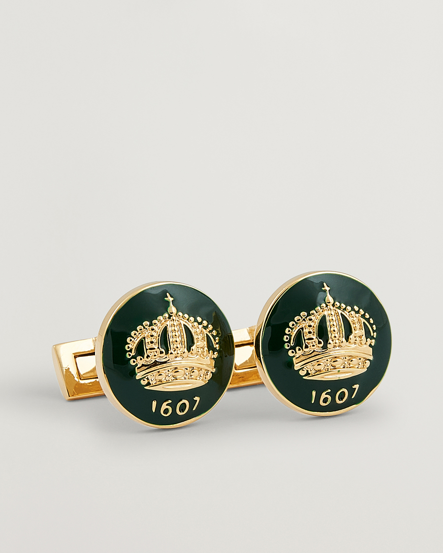 Hombres | Gemelos | Skultuna | The Crown Cufflinks Green