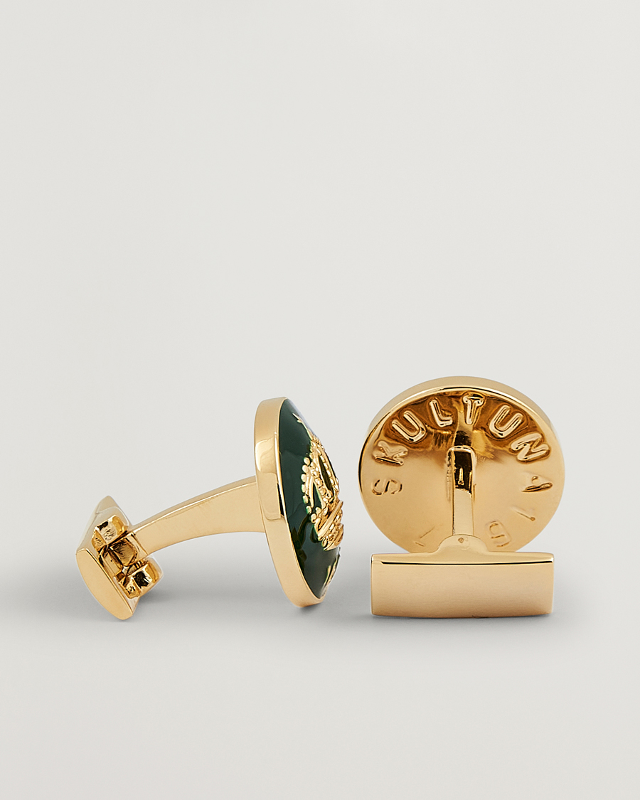 Hombres | Gemelos | Skultuna | The Crown Cufflinks Green