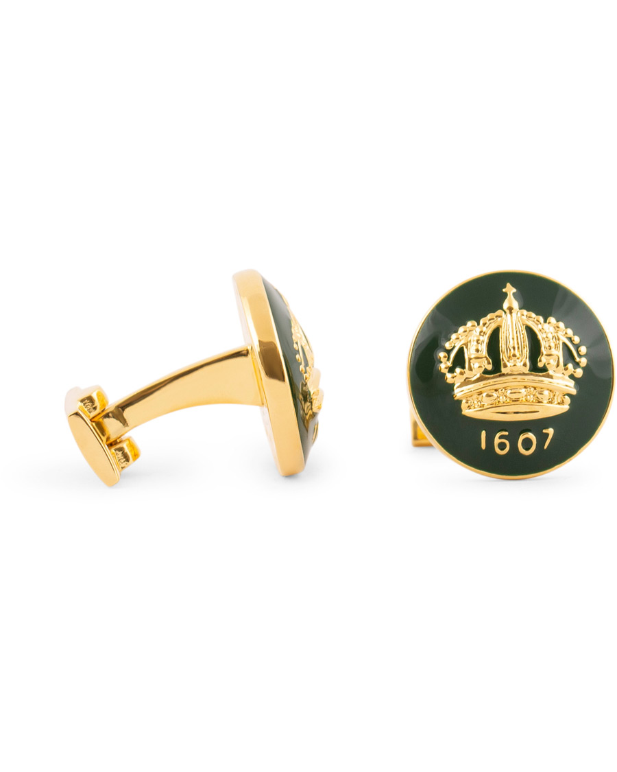 Hombres | Gemelos | Skultuna | The Crown Cufflinks Green