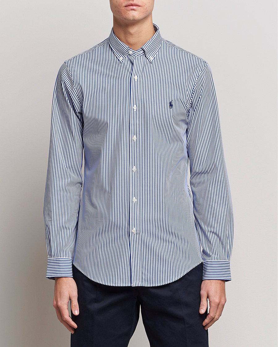 Hombres | Camisas casuales | Polo Ralph Lauren | Slim Fit Big Stripe Poplin Shirt Blue/White