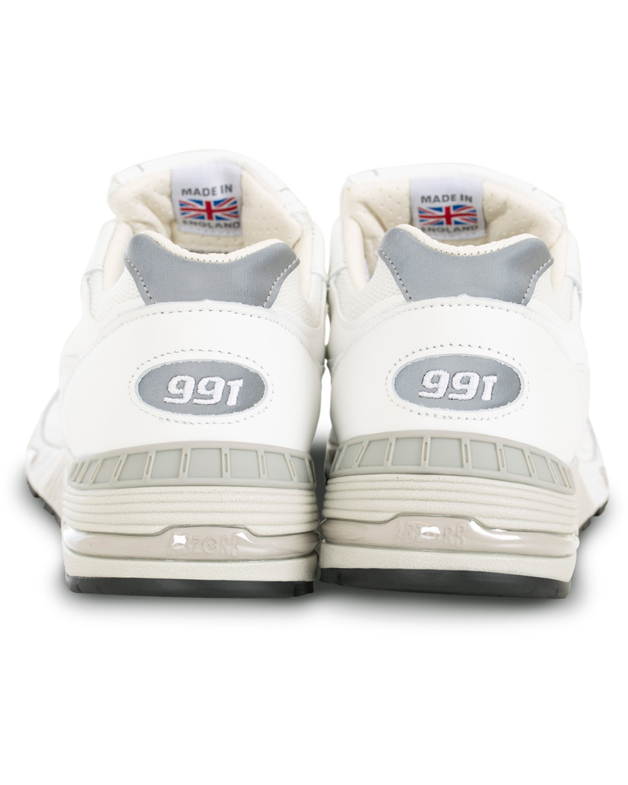 Hombres | New Balance Made in England 991 Running Sneaker White | New Balance | Made in England 991 Running Sneaker White