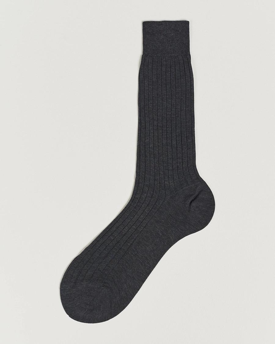 Hombres | Ropa interior y calcetines | Bresciani | Cotton Ribbed Short Grey Melange