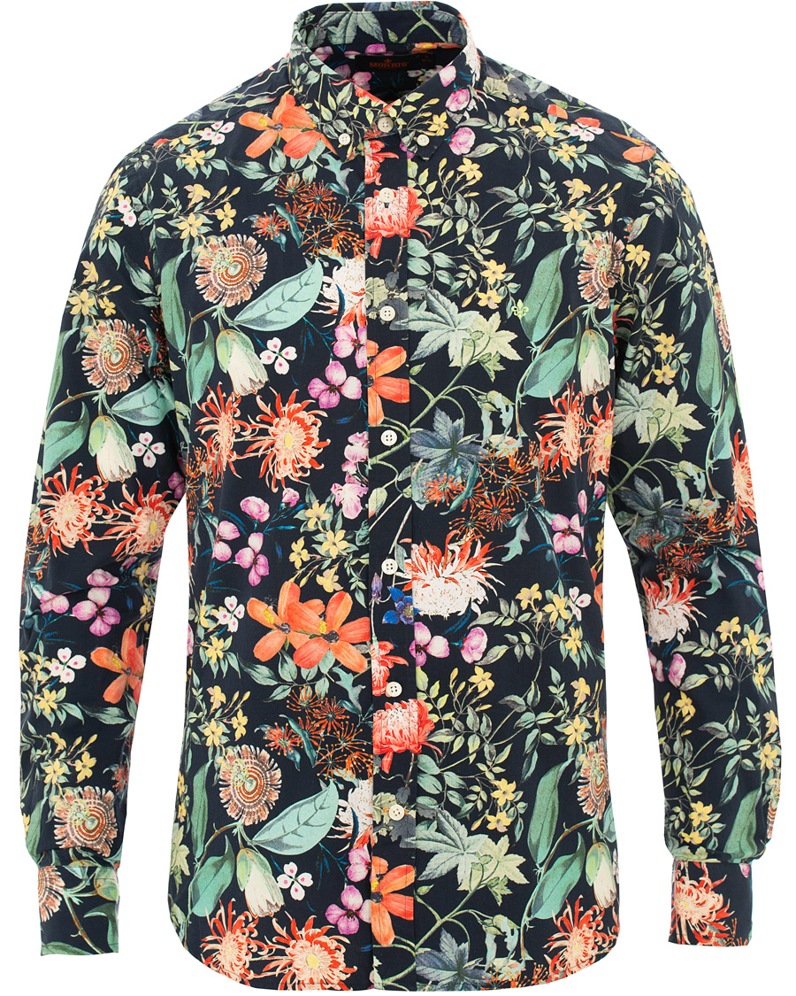 Hombres | Camisas | Morris | Donovan Printed Flower Shirt Navy