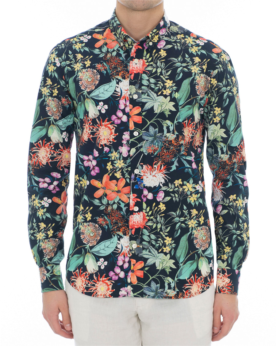 Hombres | Camisas | Morris | Donovan Printed Flower Shirt Navy