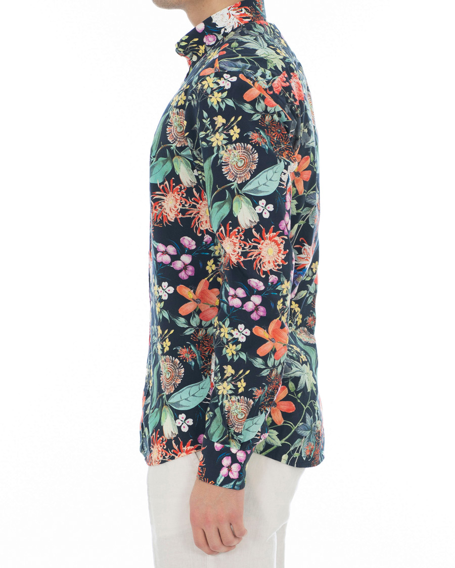 Hombres | Camisas | Morris | Donovan Printed Flower Shirt Navy