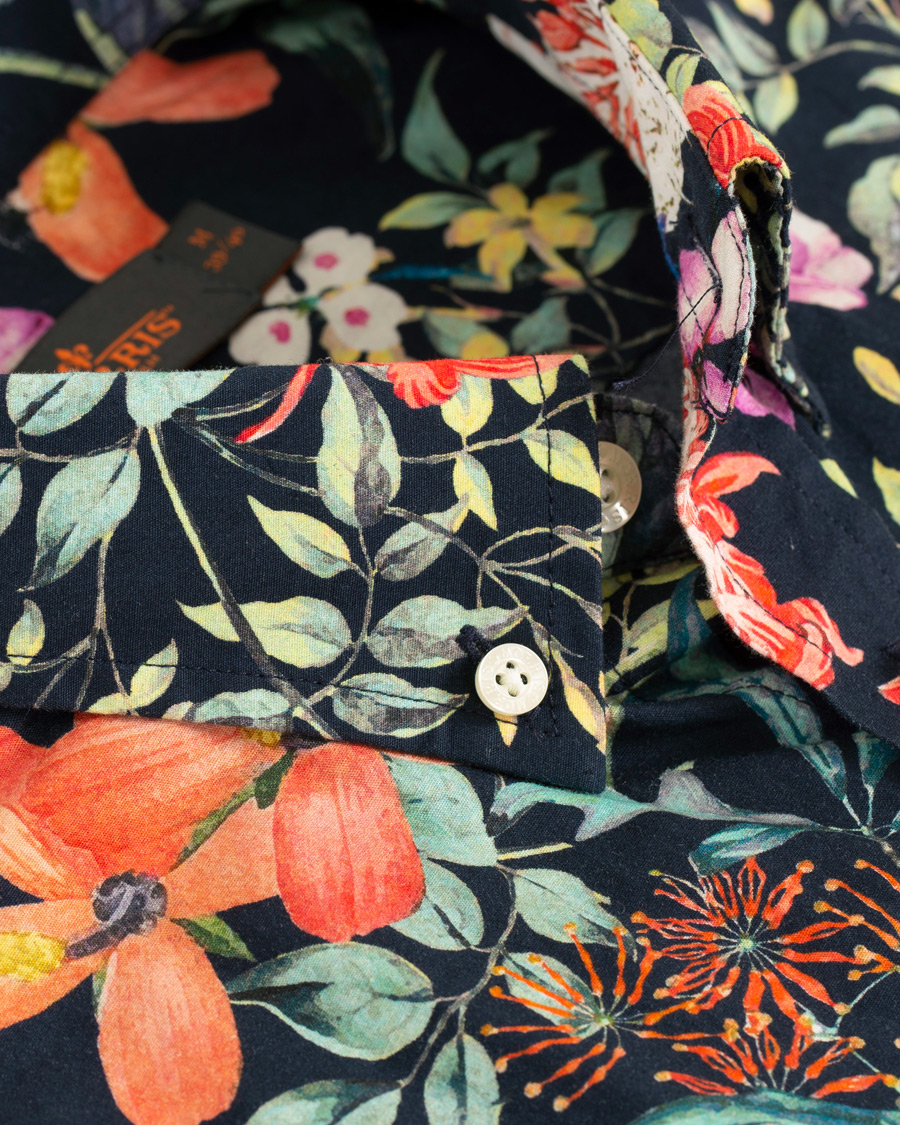 Hombres | Camisas | Morris | Donovan Printed Flower Shirt Navy