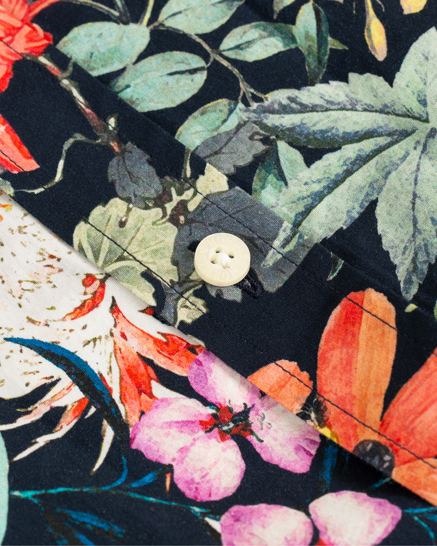 Hombres | Camisas | Morris | Donovan Printed Flower Shirt Navy