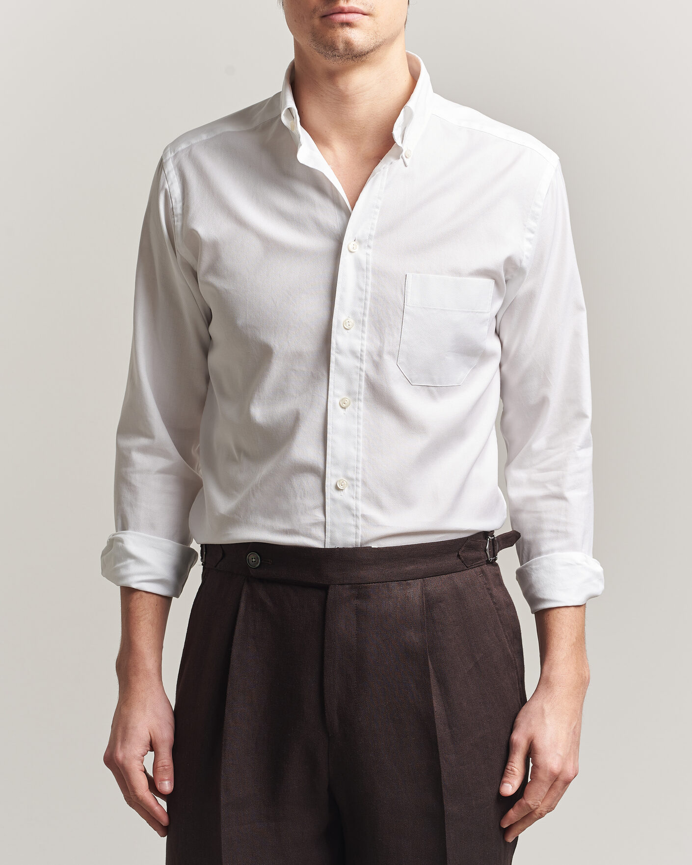 Hombres | Camisas | Eton | Slim Fit Royal Oxford Button Down White