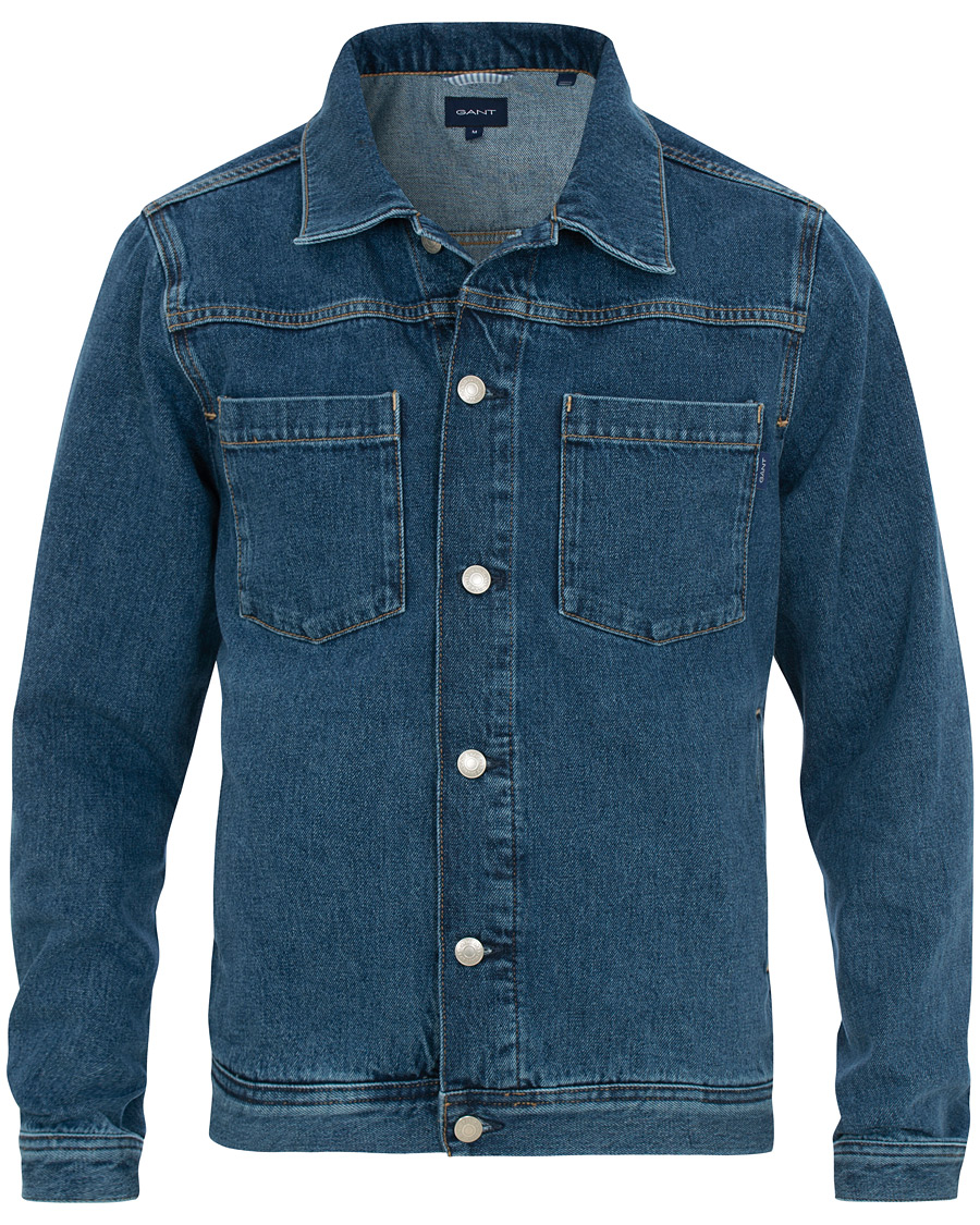 Hombres | Abrigos y chaquetas | GANT | Indigo Jeans Jacket Blue Wash