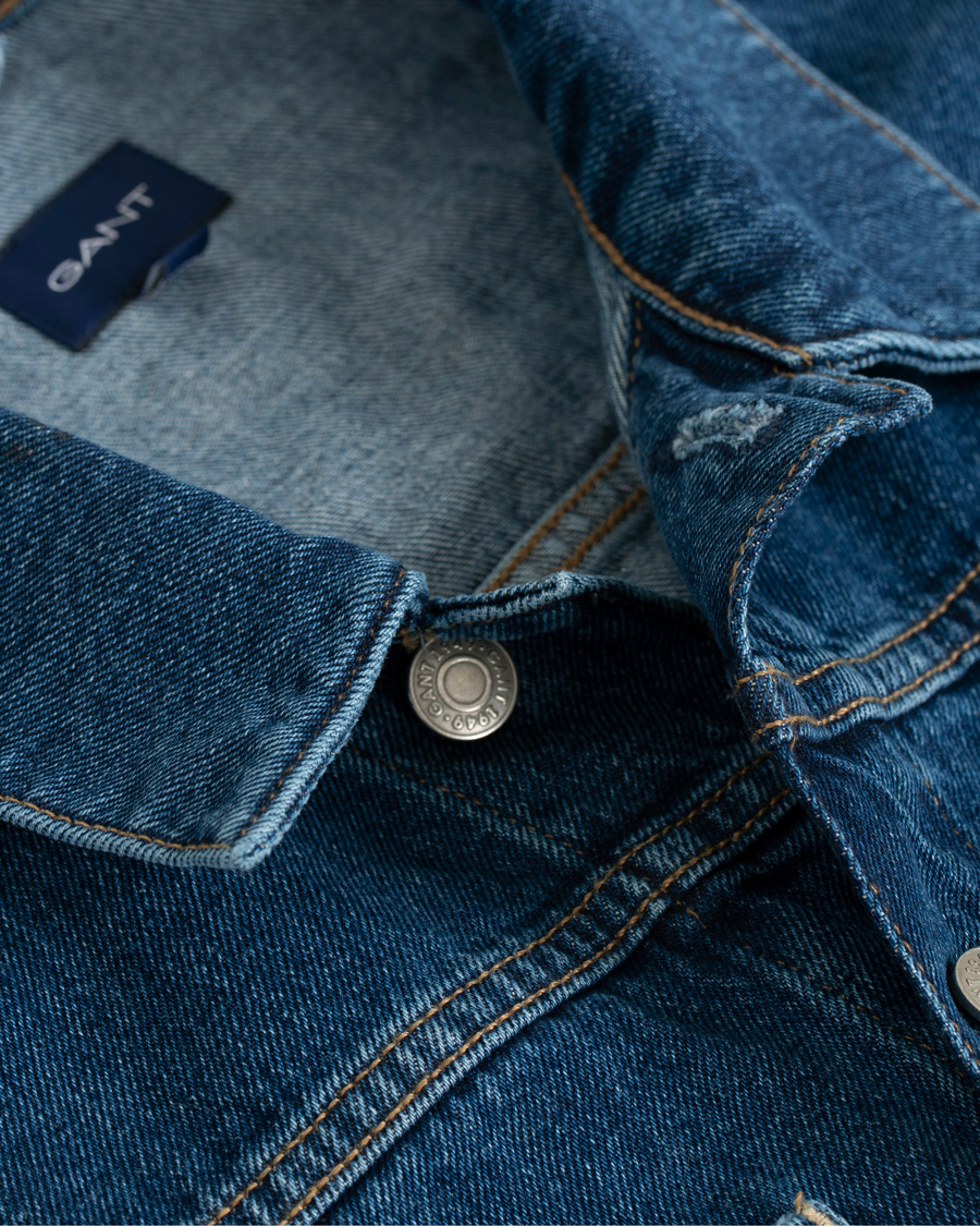 Hombres | Abrigos y chaquetas | GANT | Indigo Jeans Jacket Blue Wash