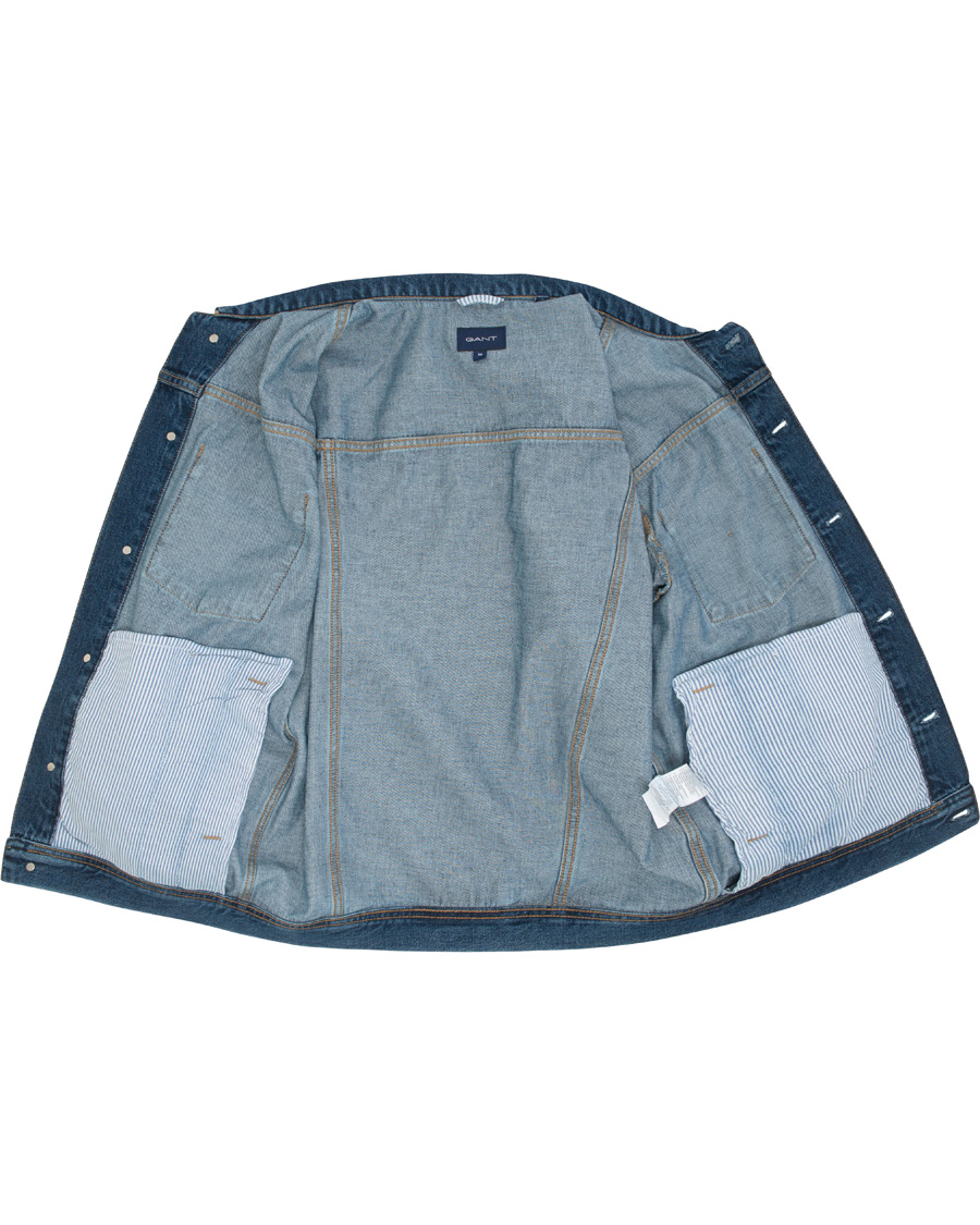 Hombres | Abrigos y chaquetas | GANT | Indigo Jeans Jacket Blue Wash