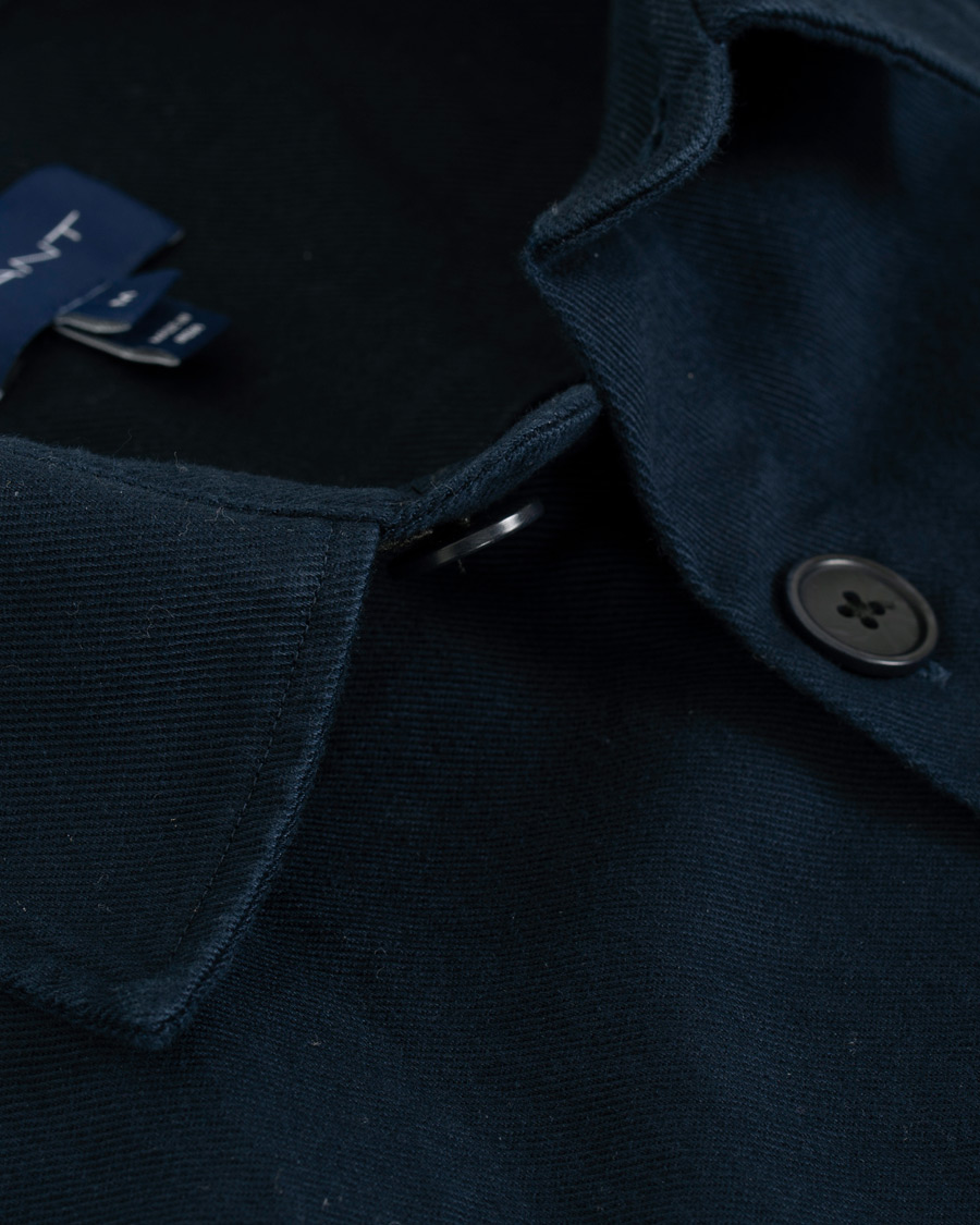 Hombres | Camisas | GANT | Heavy Twill Shirt Jacket Marine