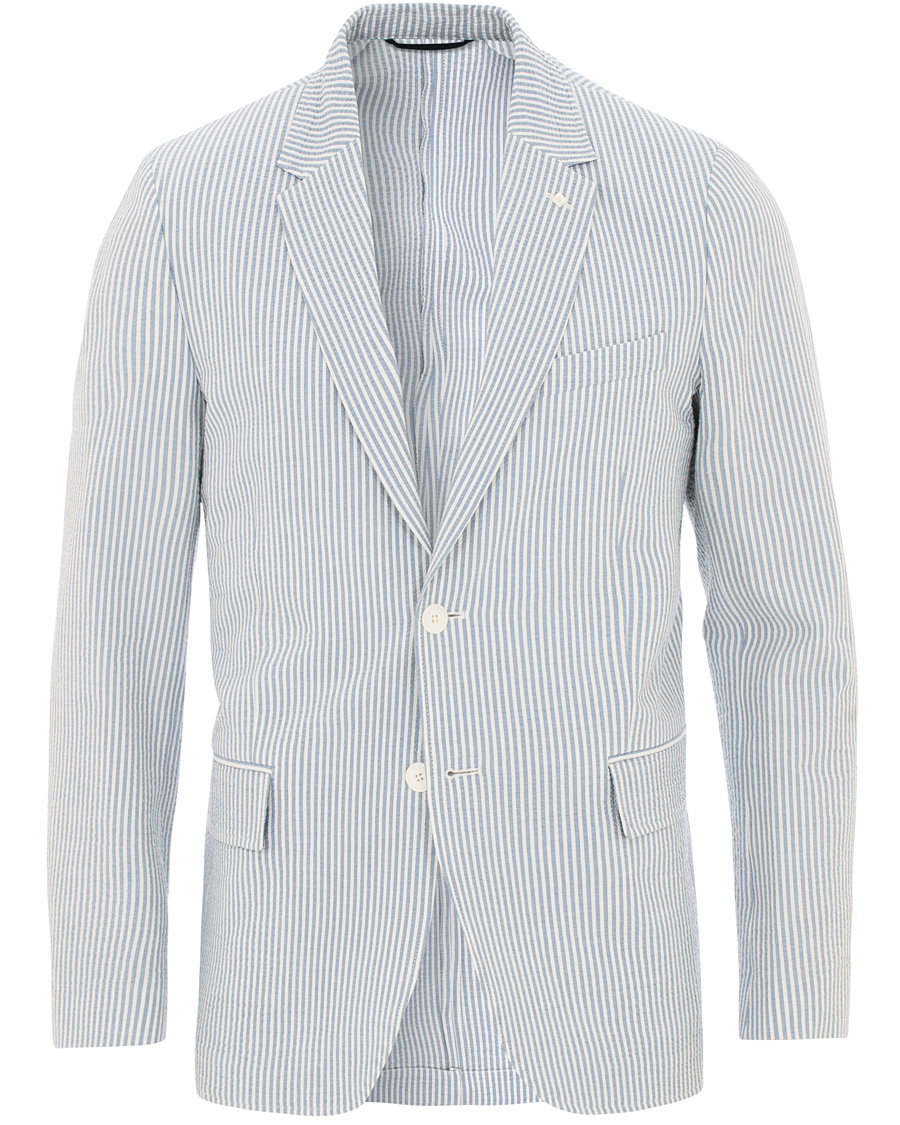Hombres | Blazers | GANT | Seersucker Stripe Blazer Eggshell