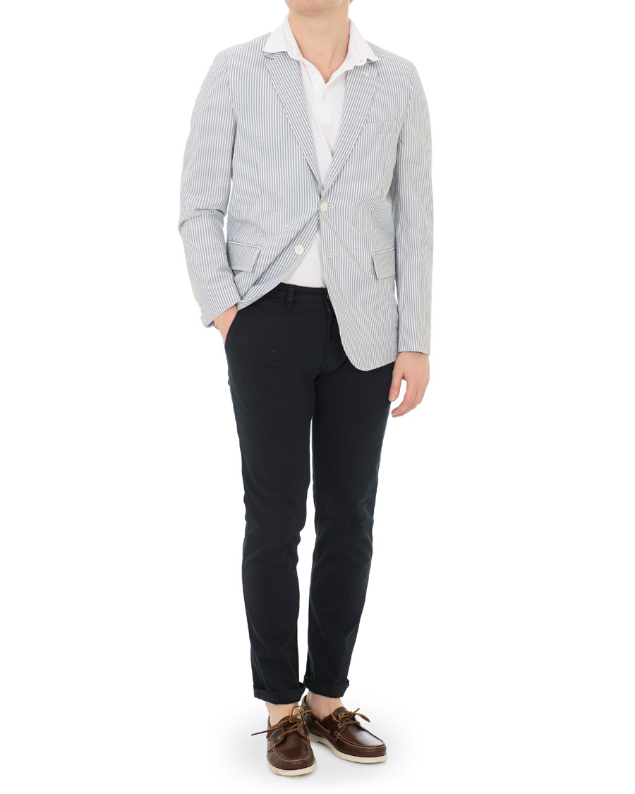 Hombres | Blazers | Gant | Seersucker Stripe Blazer Eggshell