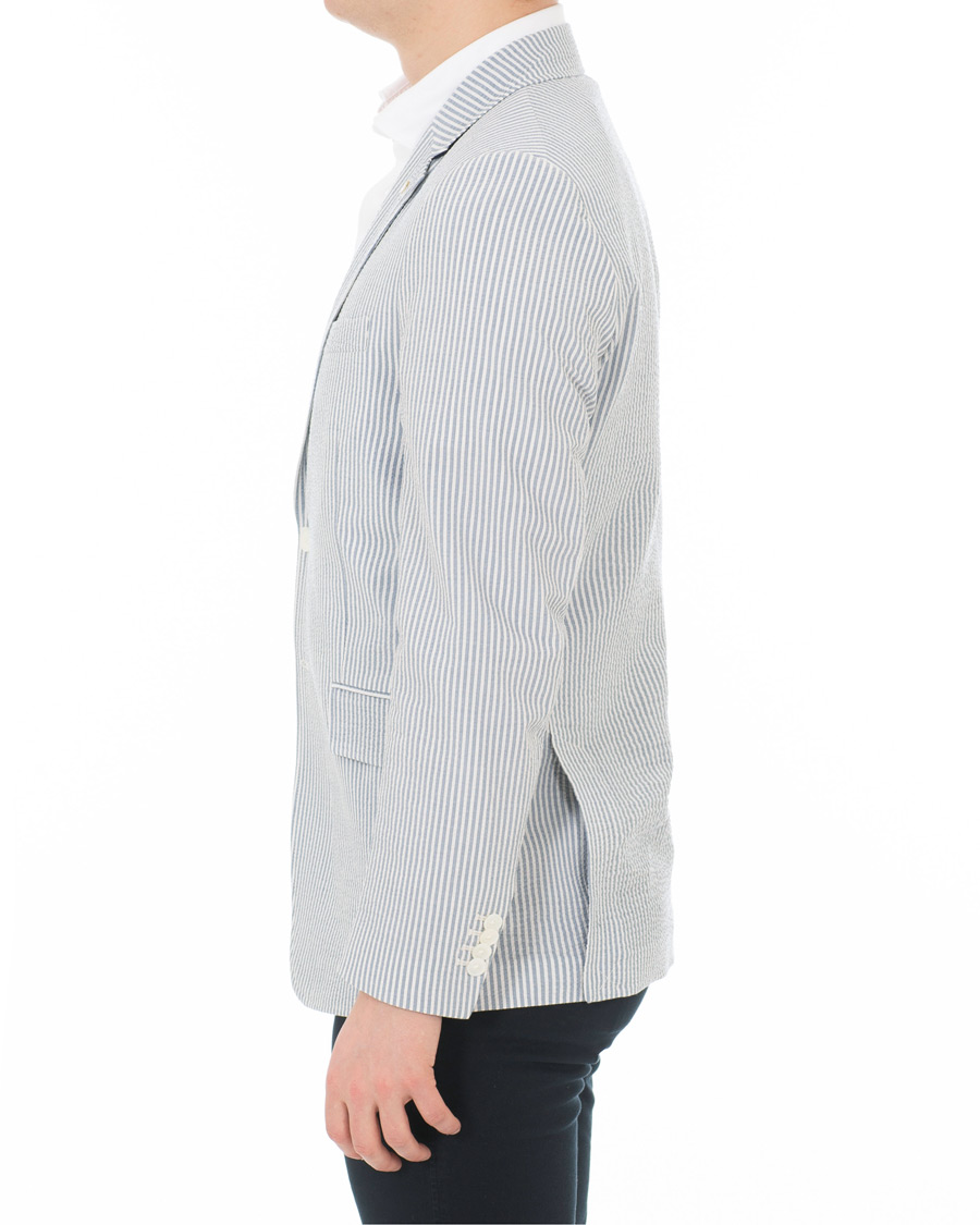 Hombres | Blazers | GANT | Seersucker Stripe Blazer Eggshell