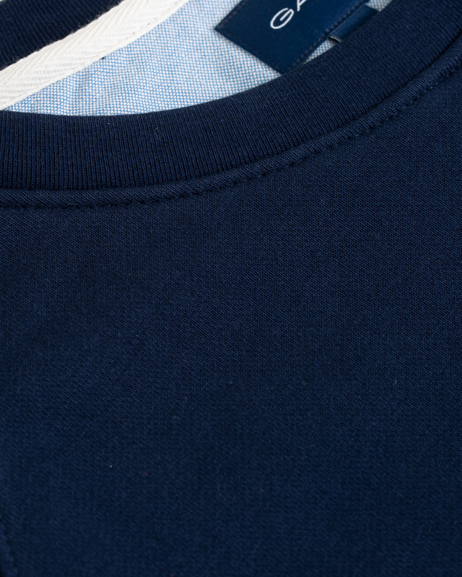 Hombres | Jerséis y prendas de punto | GANT | Summer Logo Crew Neck Sweatshirt Evening Blue