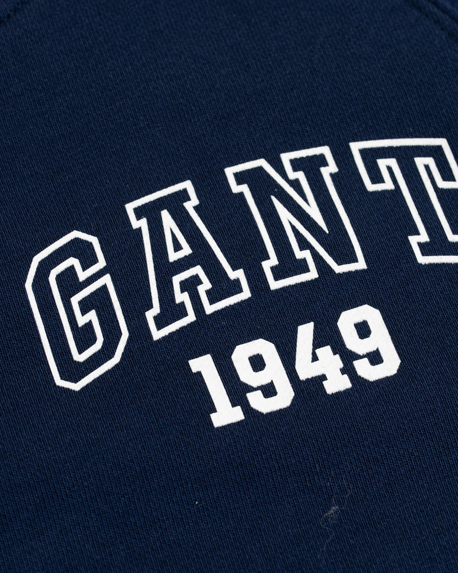 Hombres | Jerséis y prendas de punto | GANT | Summer Logo Crew Neck Sweatshirt Evening Blue