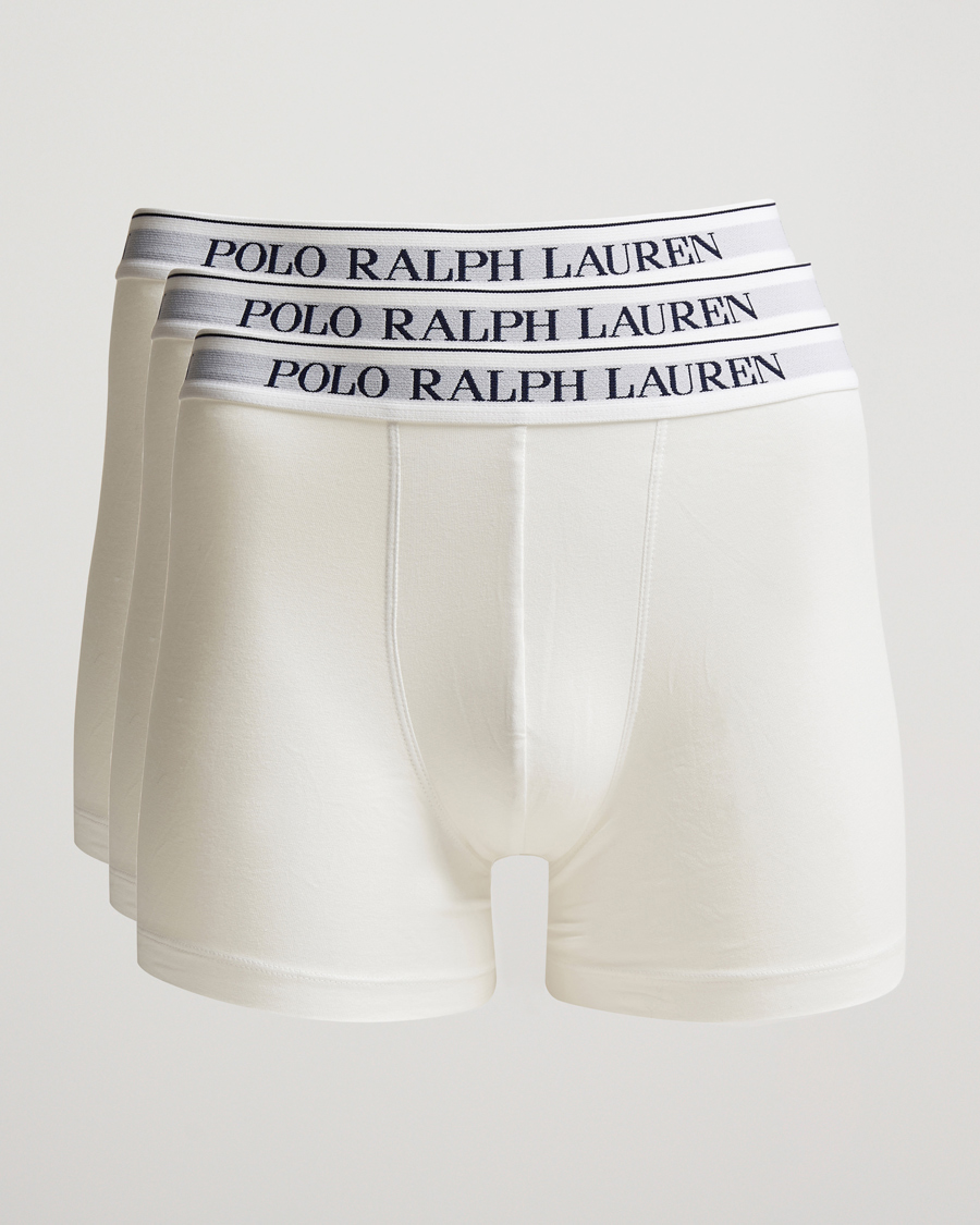 Hombres | Ropa interior y calcetines | Polo Ralph Lauren | 3-Pack Stretch Boxer Brief White