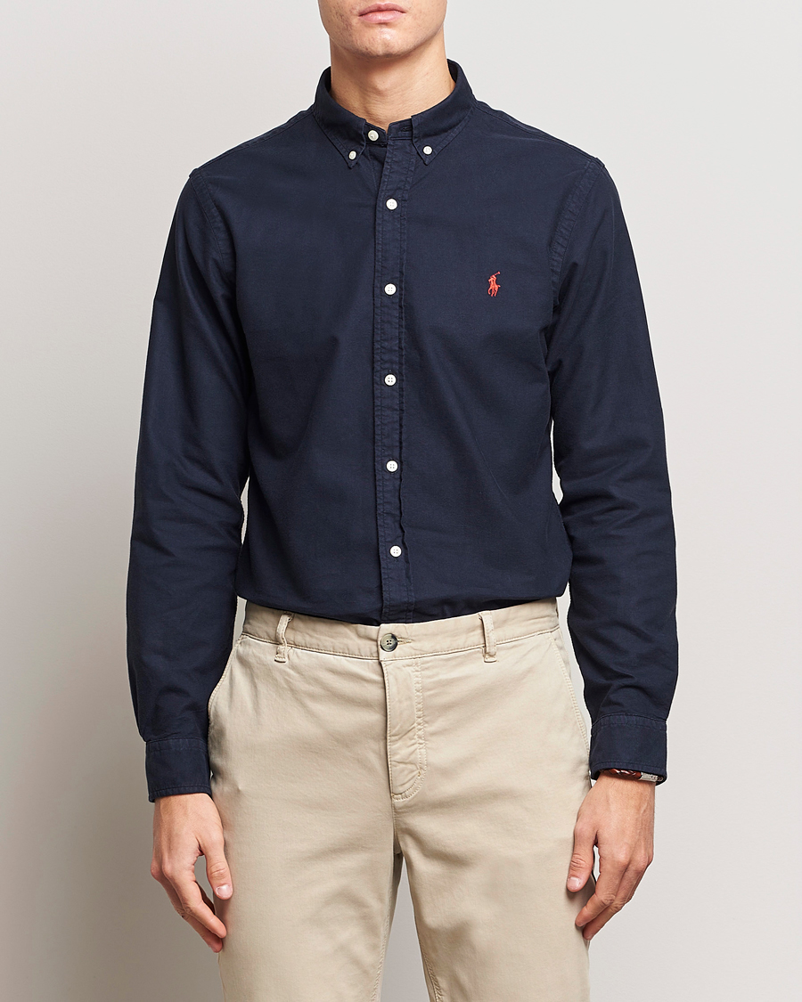 Hombres | Camisas | Polo Ralph Lauren | Slim Fit Garment Dyed Oxford Shirt Navy