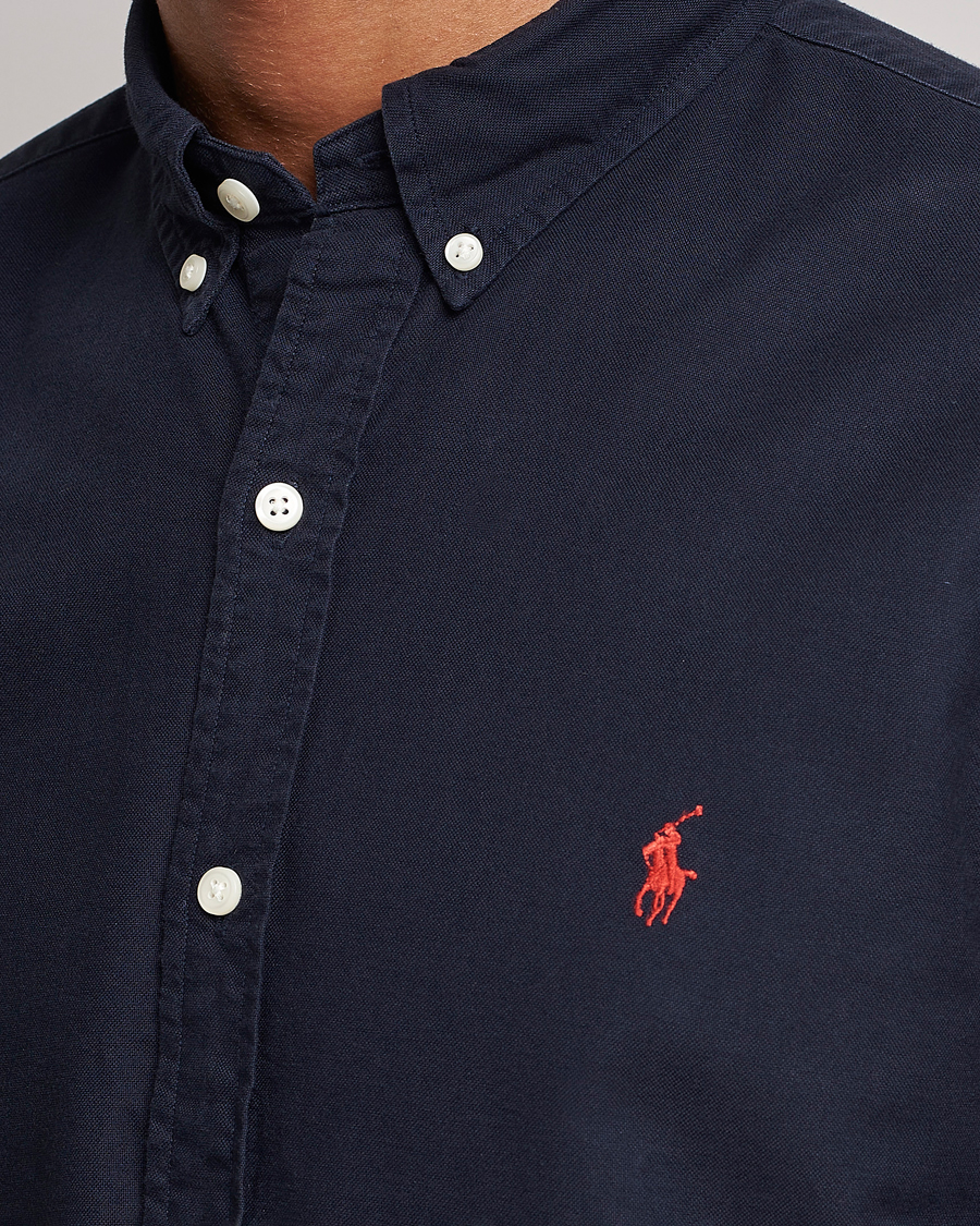 Hombres | Camisas | Polo Ralph Lauren | Slim Fit Garment Dyed Oxford Shirt Navy