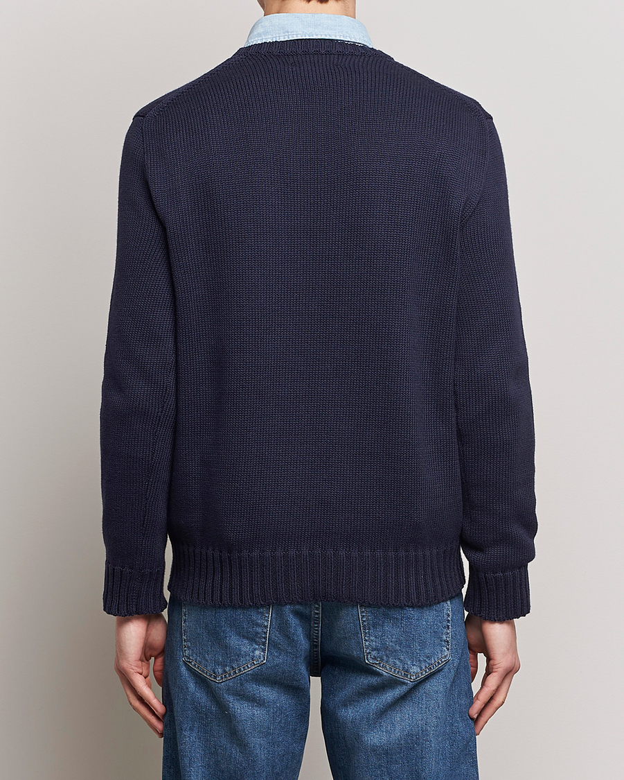 Hombres | Jerséis y prendas de punto | Polo Ralph Lauren | Knitted Flag Crew Neck Navy