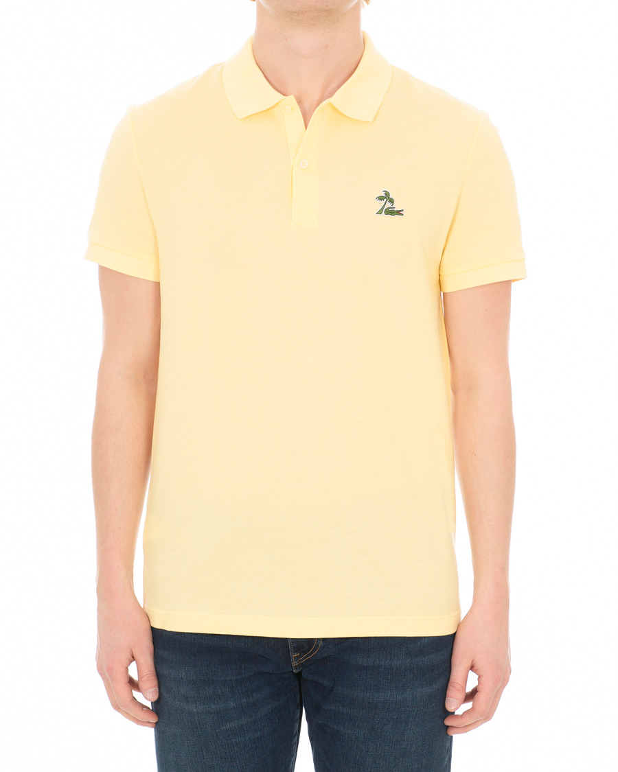 Hombres | Polos | Lacoste | Palm Crocodile Poloshirt Regular Fit Yellow