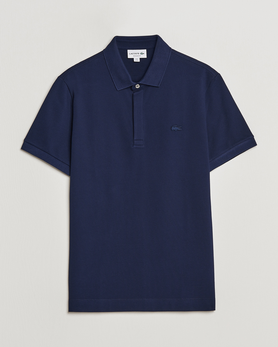 Hombres | Polos | Lacoste | Regular Fit Tonal Crocodile Poloshirt Navy Blue