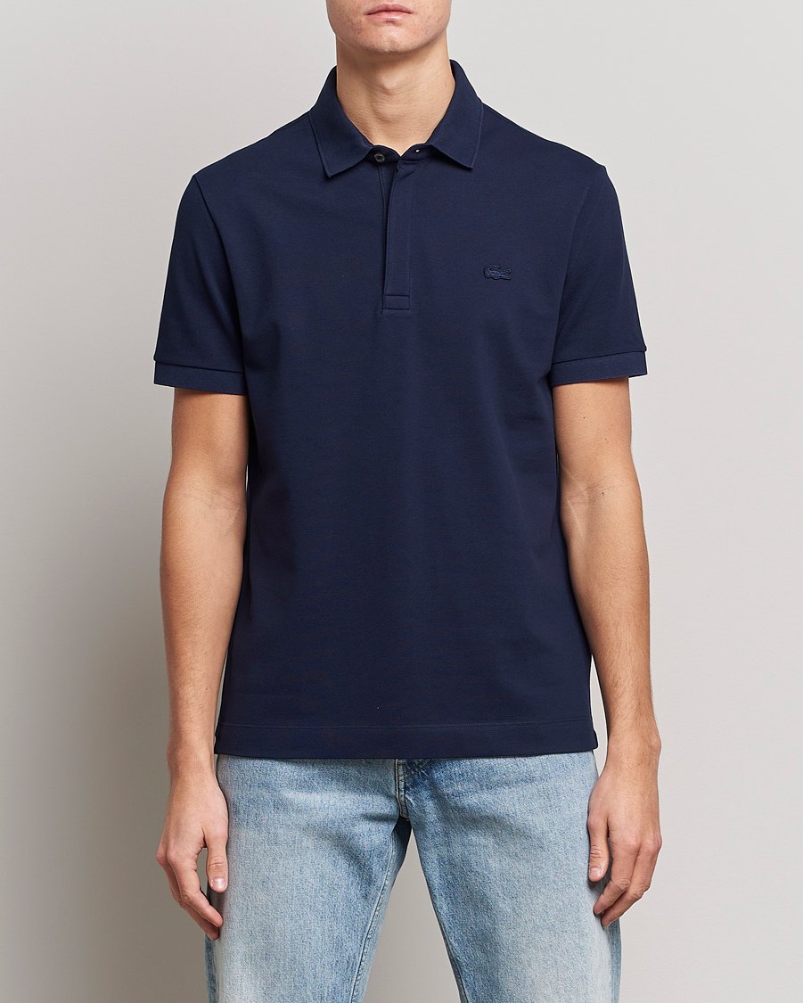 Hombres | Polos | Lacoste | Regular Fit Tonal Crocodile Poloshirt Navy Blue
