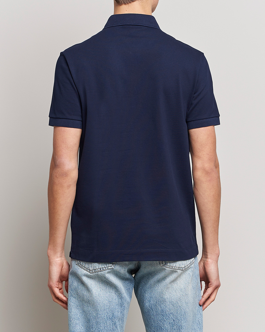 Hombres | Polos | Lacoste | Regular Fit Tonal Crocodile Poloshirt Navy Blue