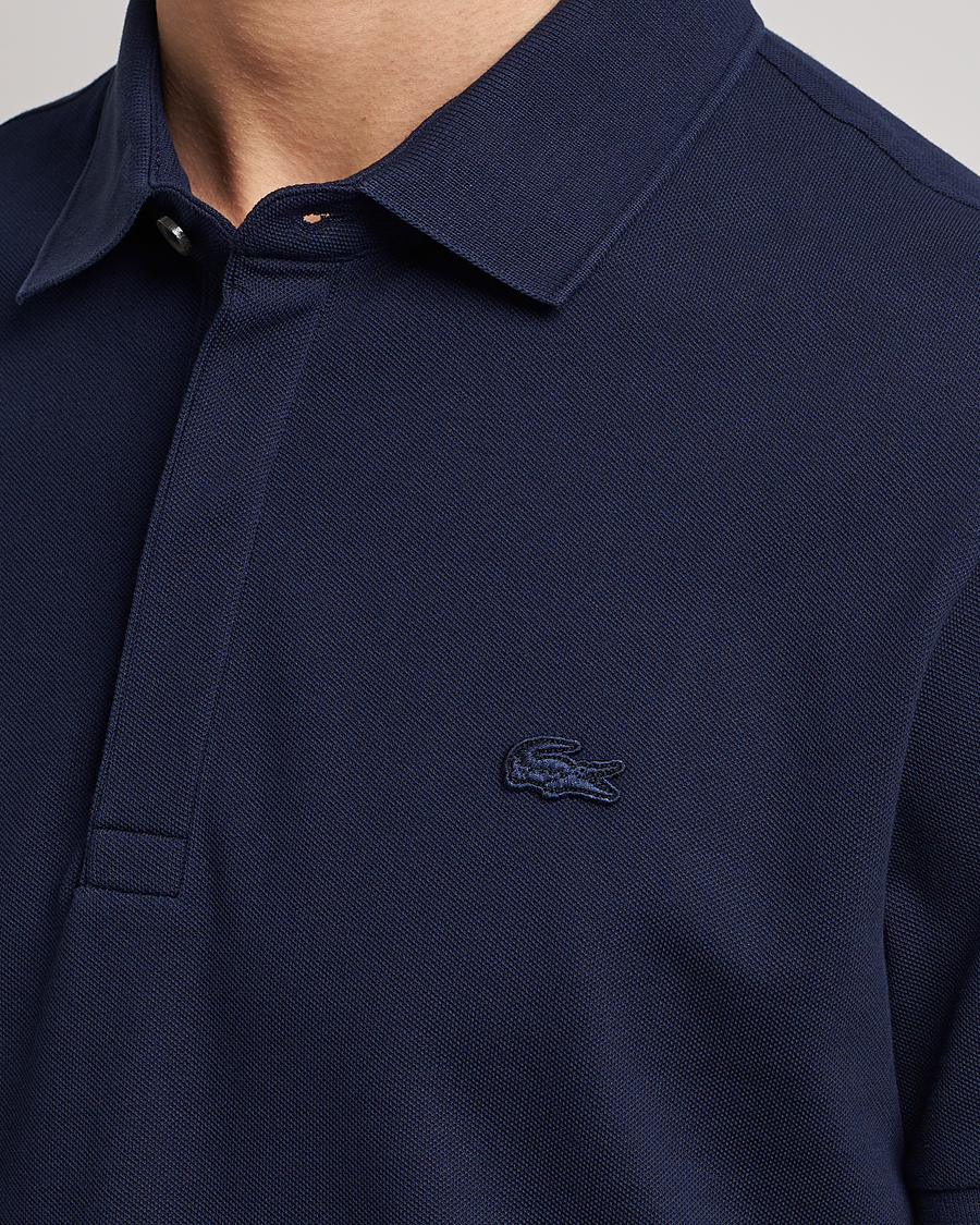 Hombres | Polos | Lacoste | Regular Fit Tonal Crocodile Poloshirt Navy Blue